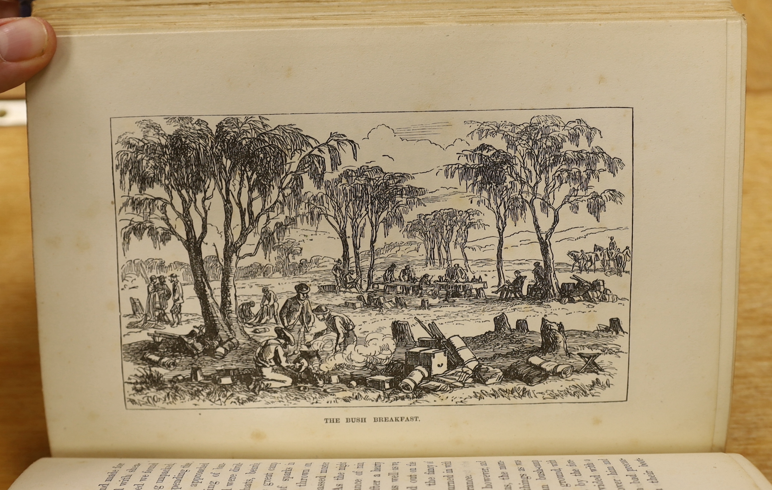 Simpson, Sir George - Narrative of a Journey round the World, during the years 1841 and 1842. 2 vols. portrait and folded map; newly rebound gilt lettered cloth. 1847; Milner, Rev. John and Brierly, Oswald - The Cruise o